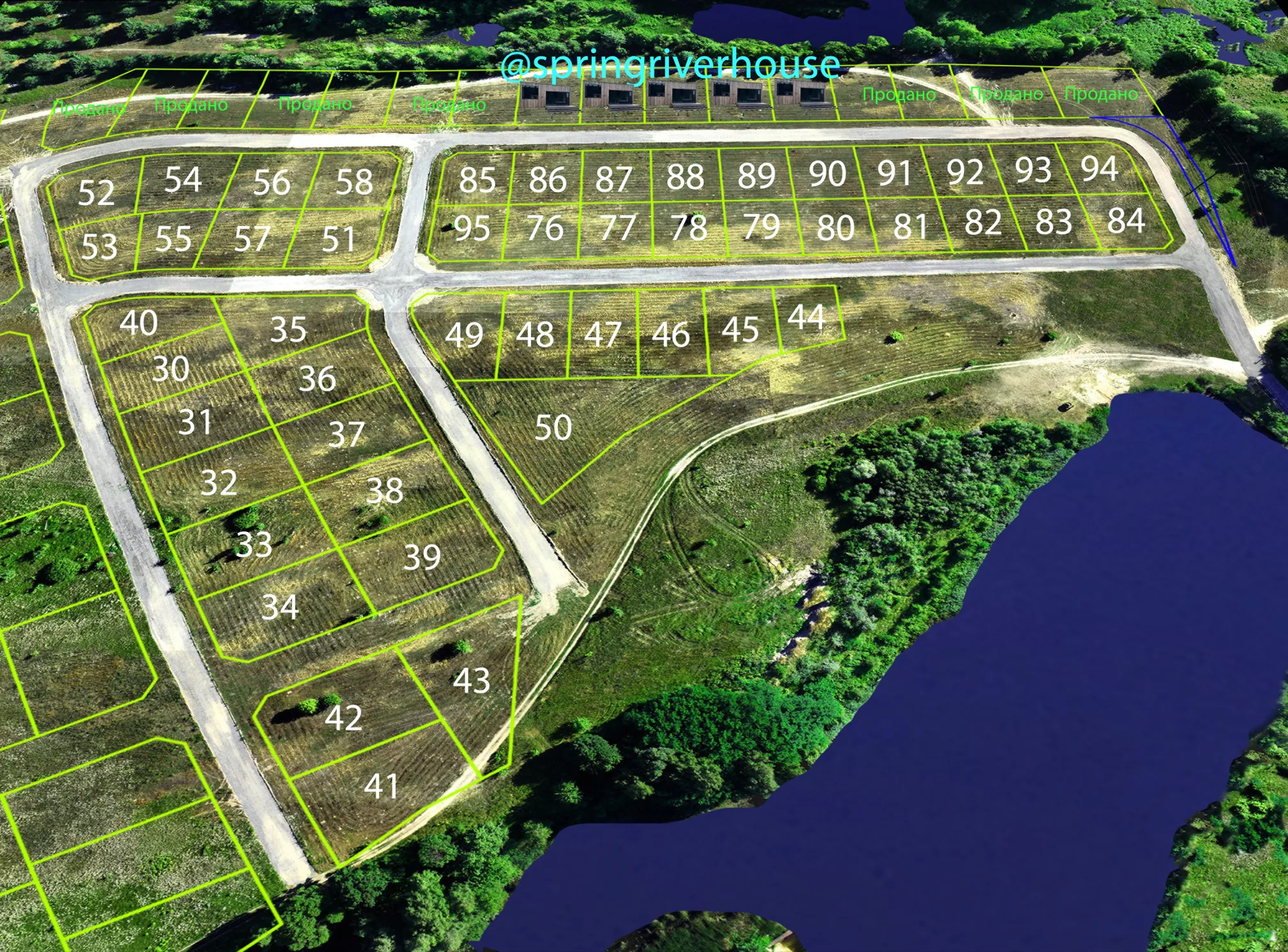 Location of plot #0091 on the site master plan