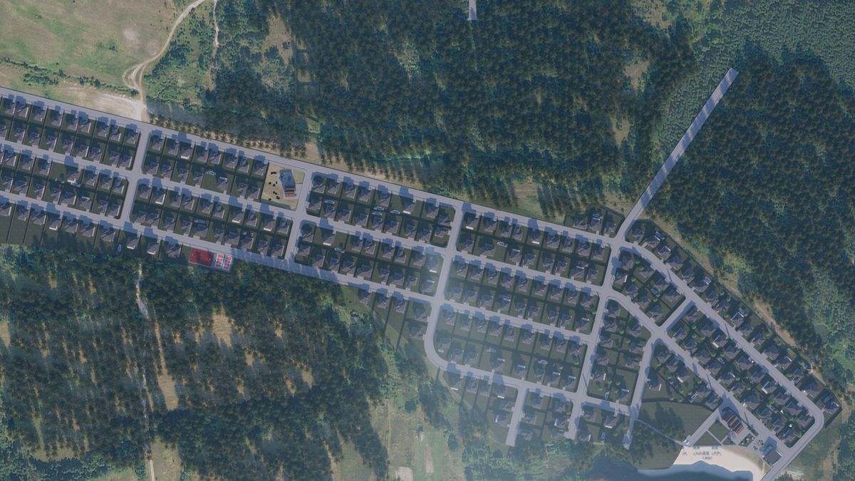 Render: the site from above