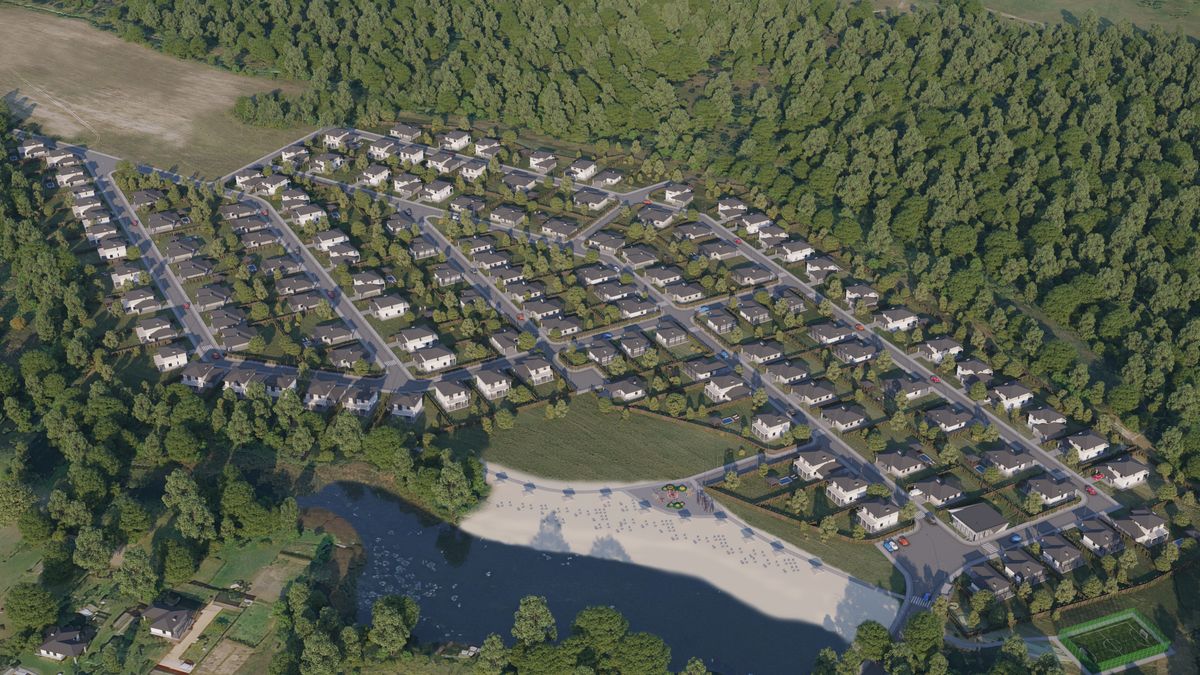 Render: the development and the lake